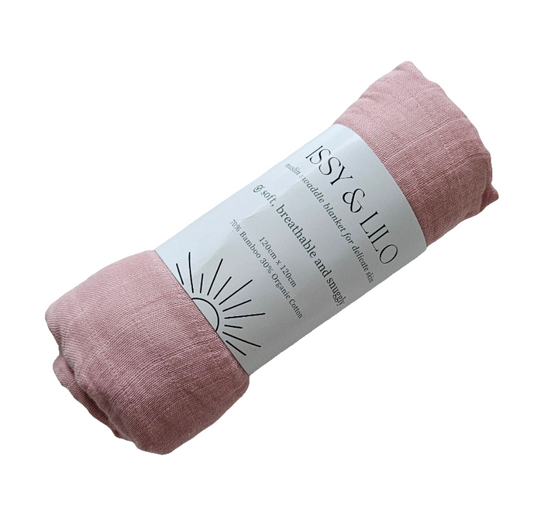 Ultra Soft Bamboo Swaddle - Light pink