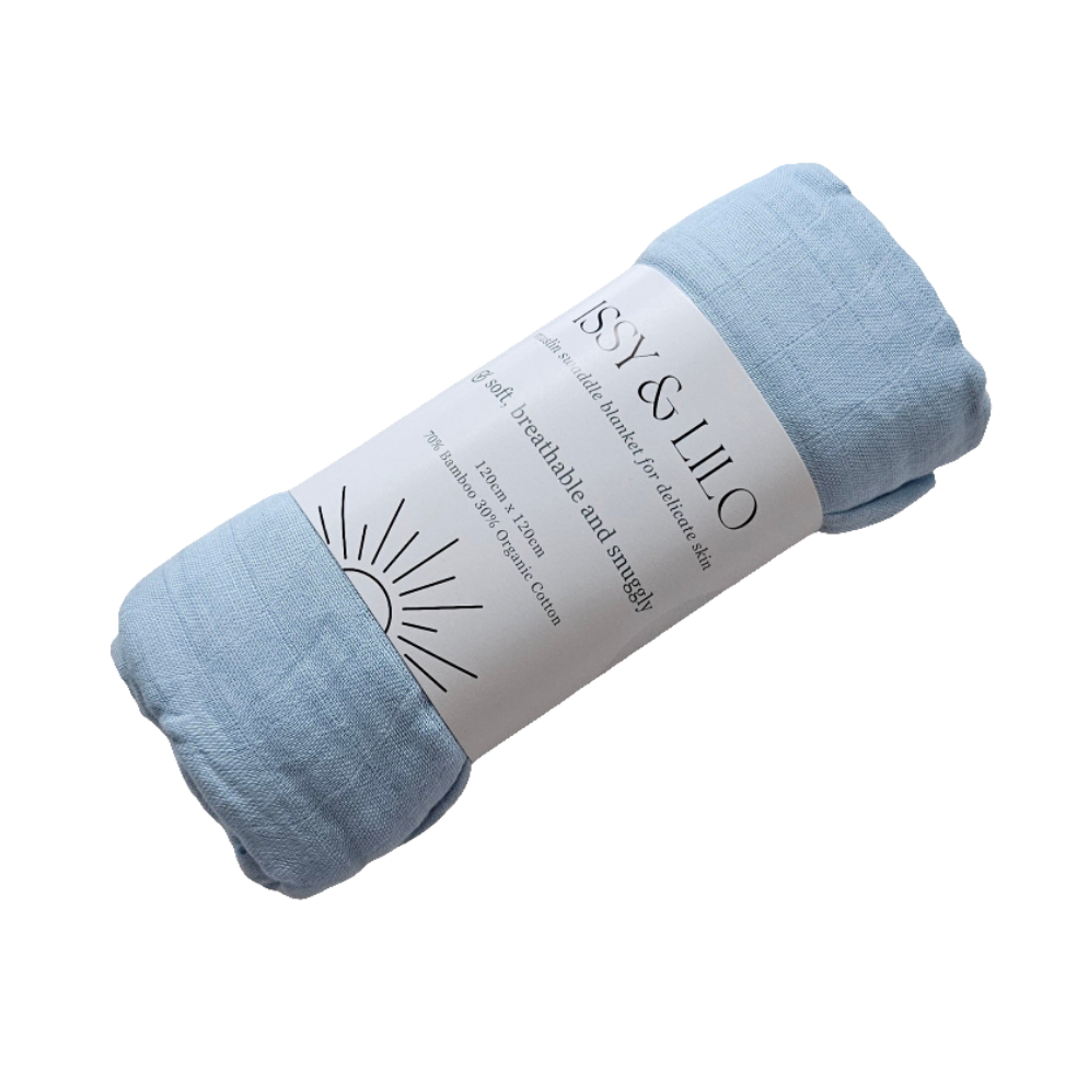 Ultra Soft Bamboo Swaddle - Light blue