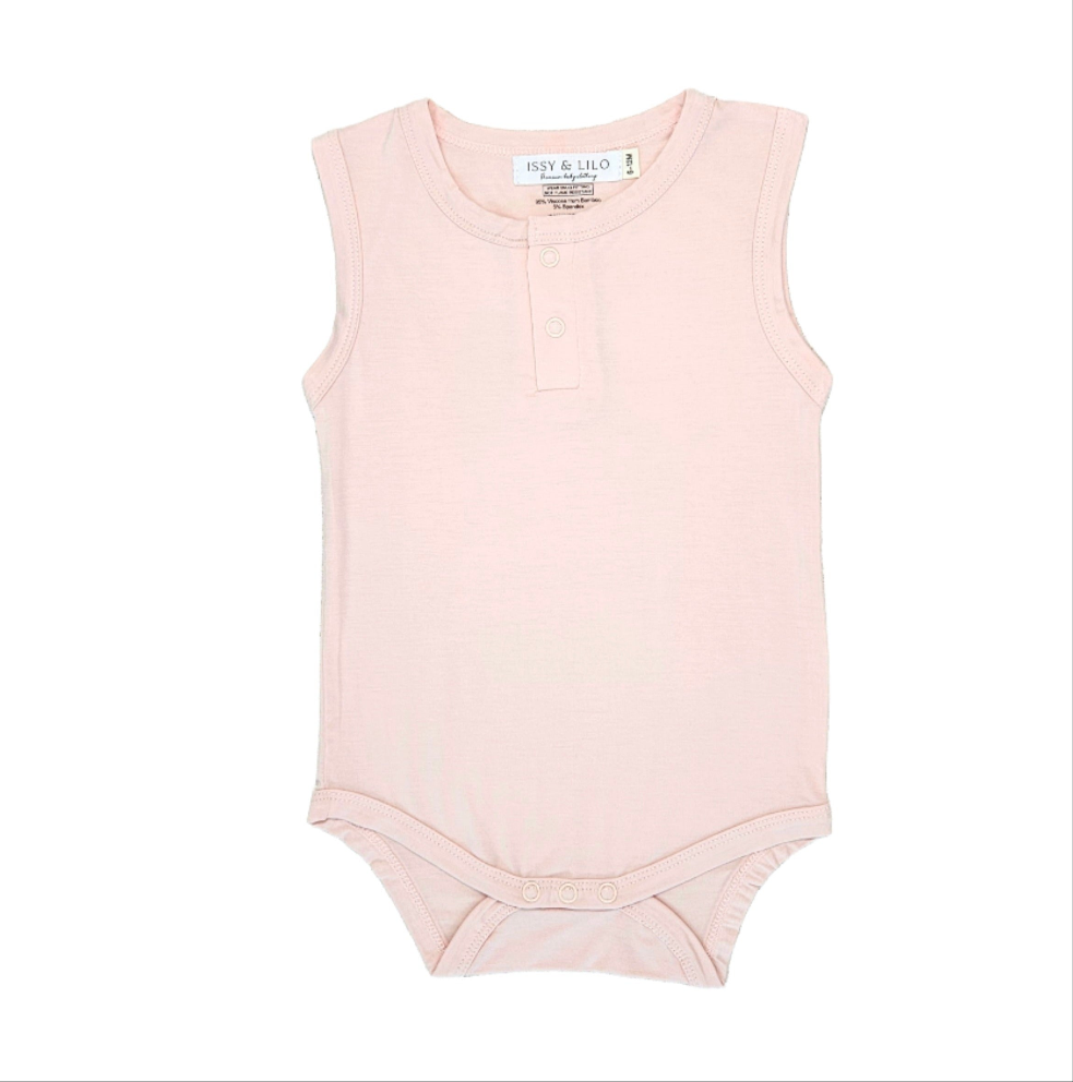 Sleeveless Bamboo Bodysuit - Pink