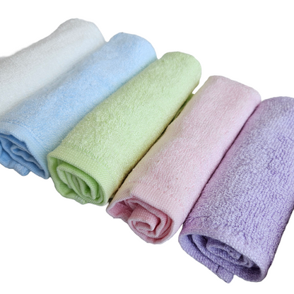 Bamboo washcloths - 6 pieces - mixed colors