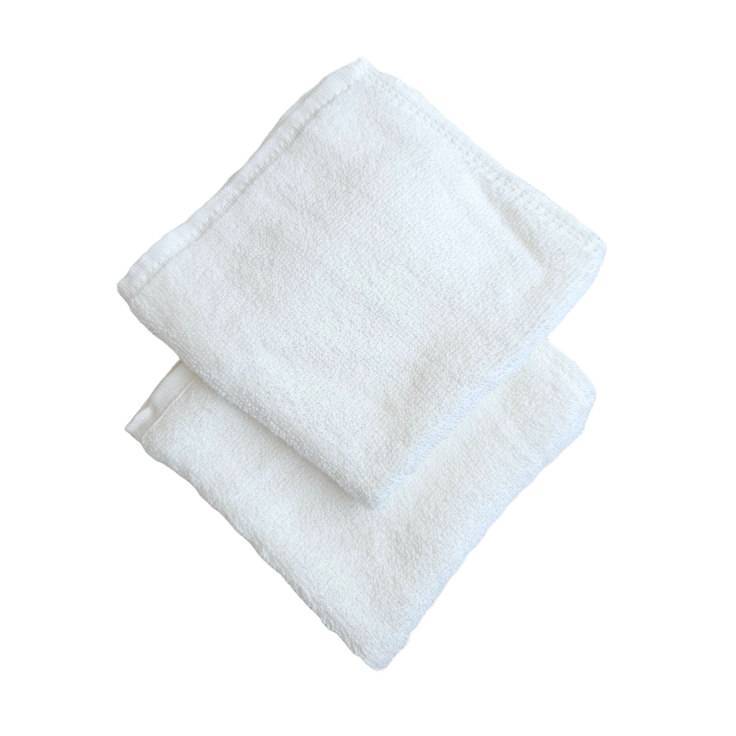 Bambooo washcloths - 6 pieces - white