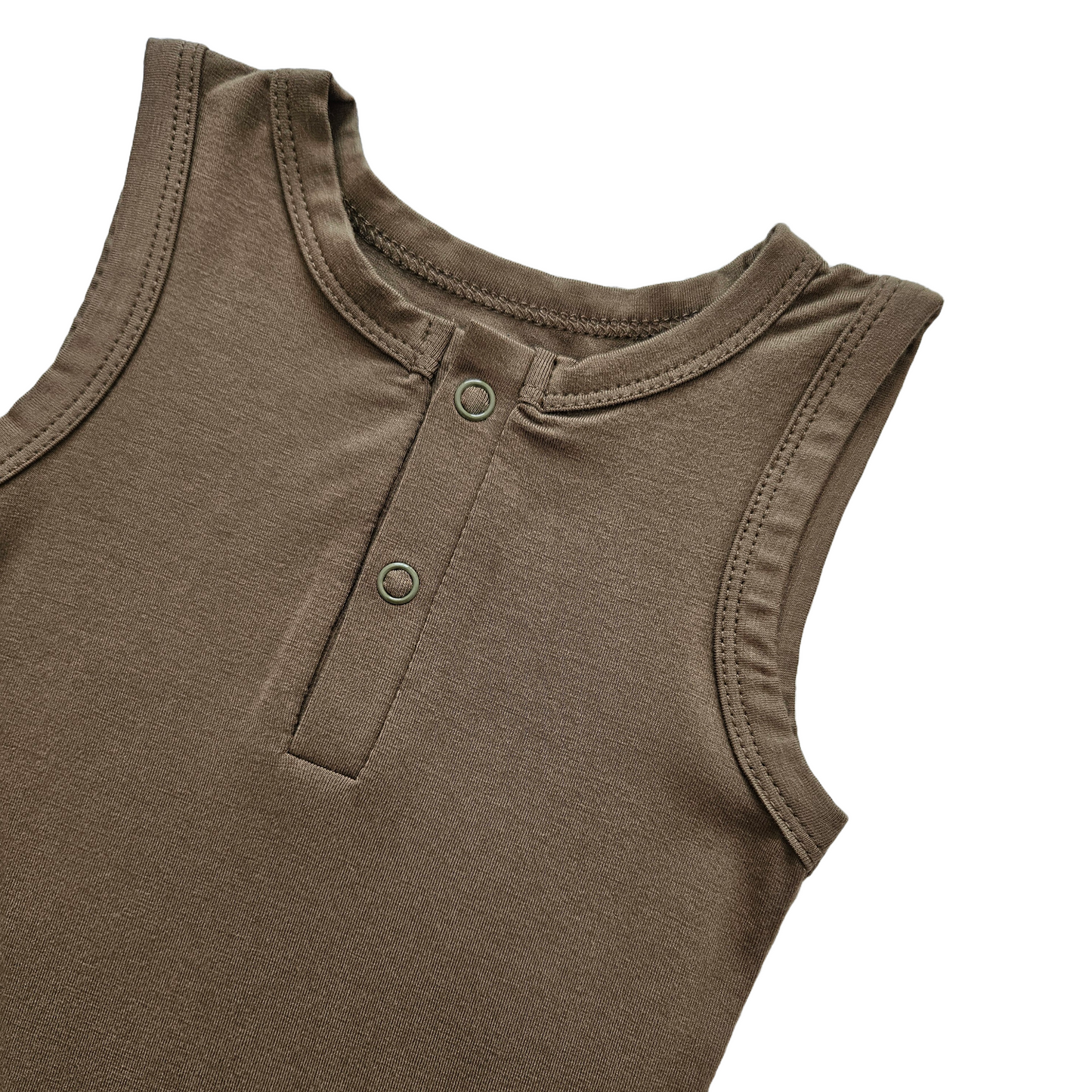 Sleeveless Bamboo Bodysuit - Olive Green