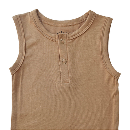 Sleeveless Bamboo Bodysuit - Mustard