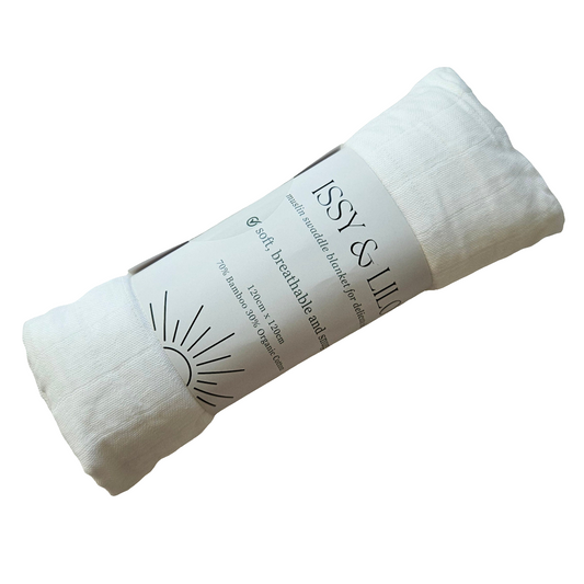 Ultra Soft Bamboo Swaddle - Pure White