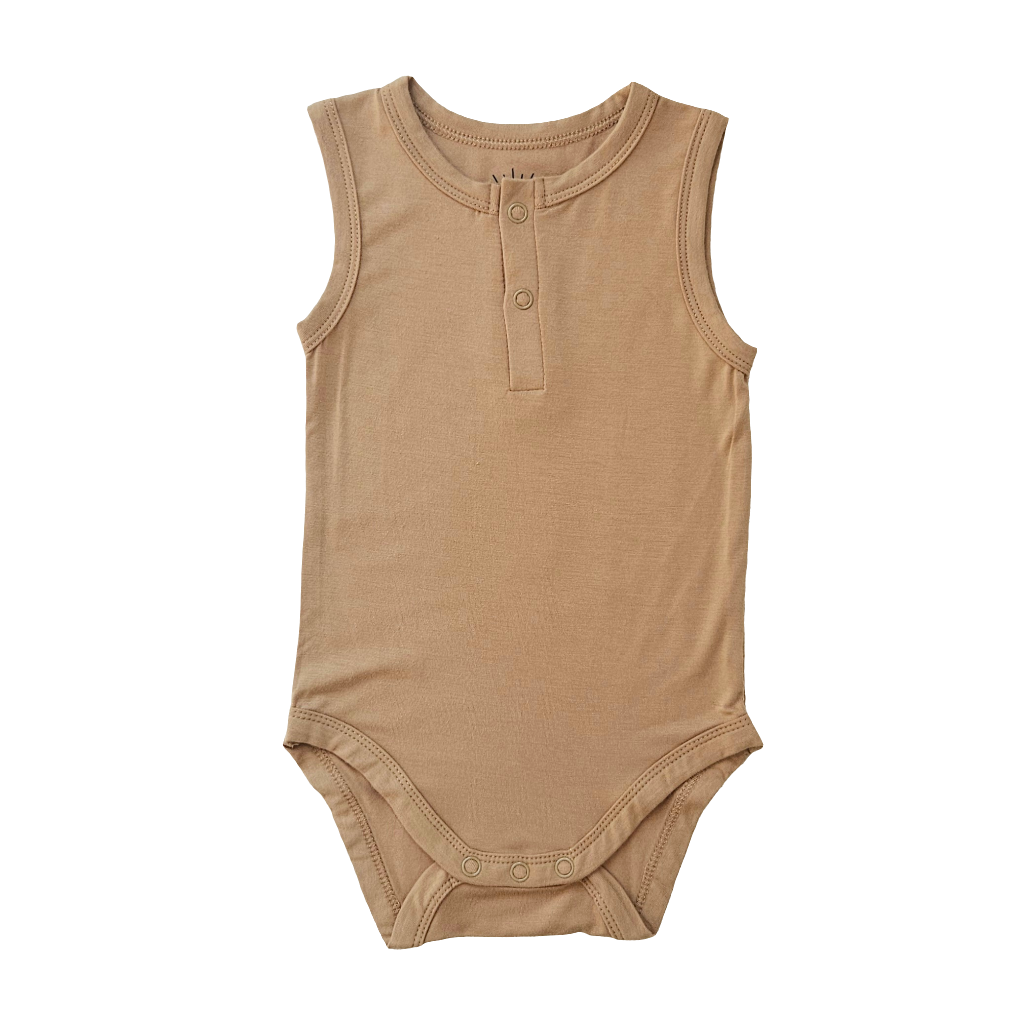 Sleeveless Bamboo Bodysuit - Mustard