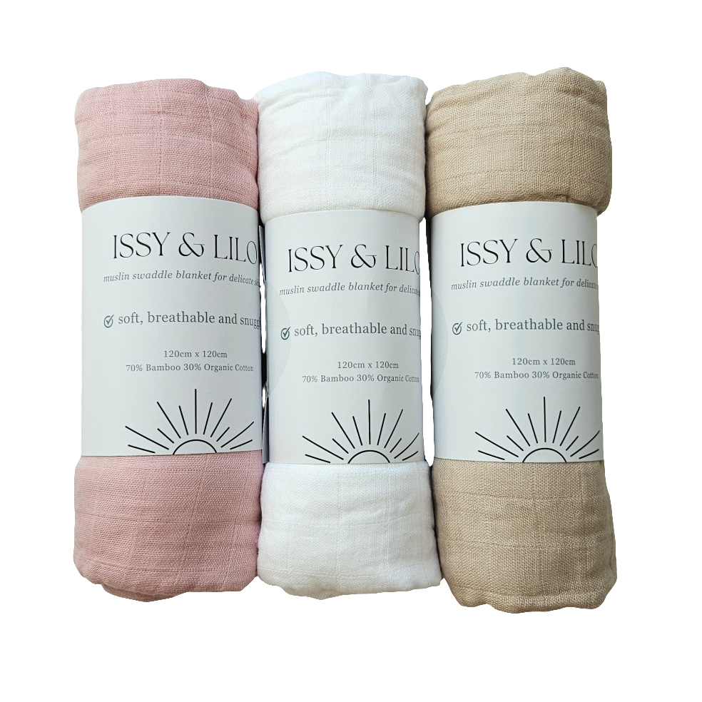 Ultra Soft Bamboo Swaddles Trio - Baby Girl