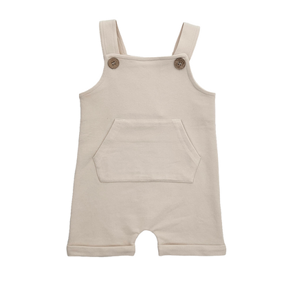 Organic Cotton Dungaree - Coconut Cream