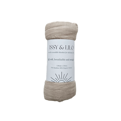 Ultra Soft Bamboo Swaddle - Beige