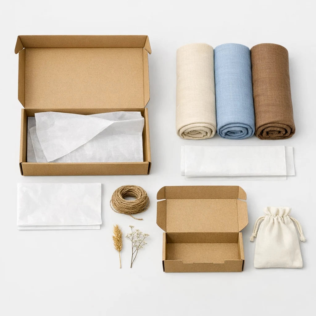 A neatly folded white bamboo swaddle blanket, coiled into a compact, circular shape. The blanket appears soft and breathable, showcasing its lightweight and comfortable texture ideal for newborns.