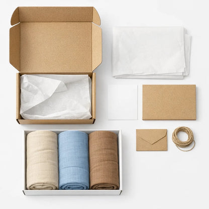 A neatly folded white bamboo swaddle blanket, coiled into a compact, circular shape. The blanket appears soft and breathable, showcasing its lightweight and comfortable texture ideal for newborns.