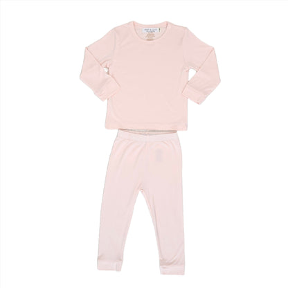 Long Sleeve Bamboo Pajama Set - Light Pink