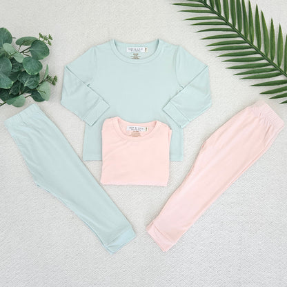 Long Sleeve Bamboo Pajama Set - Mint