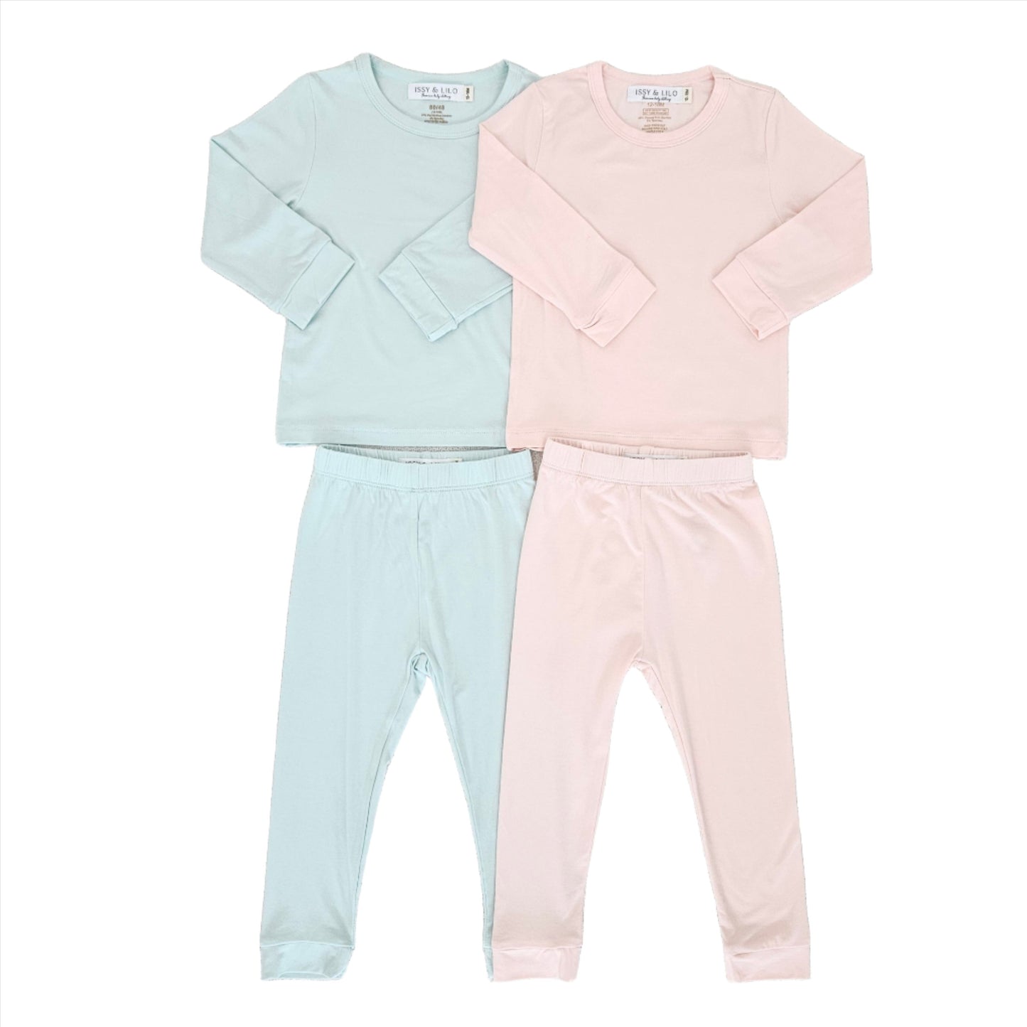 Long Sleeve Bamboo Pajama Set - Light Pink