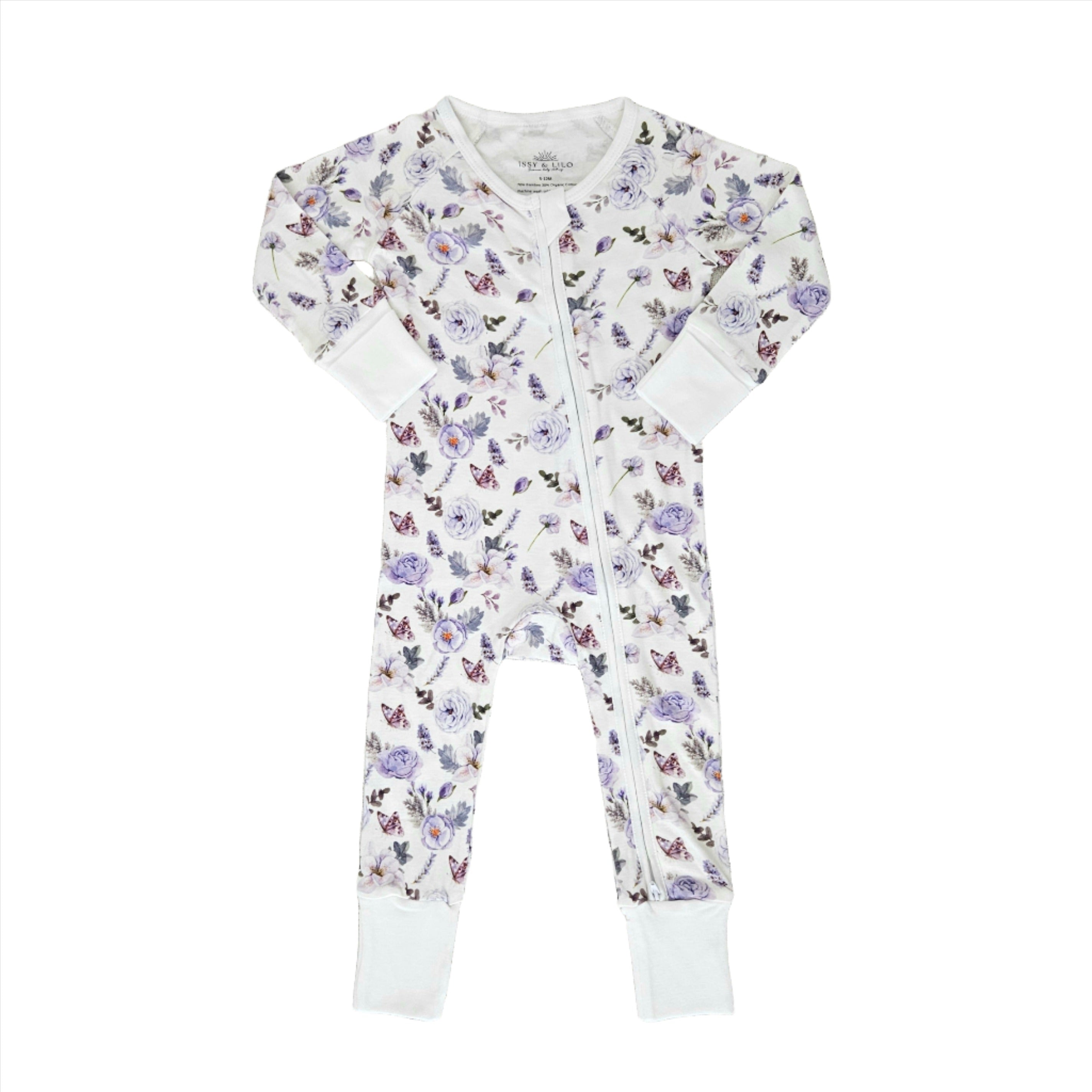 Smart Bamboo Zipper Romper - Flower Garden – Issy & Lilo