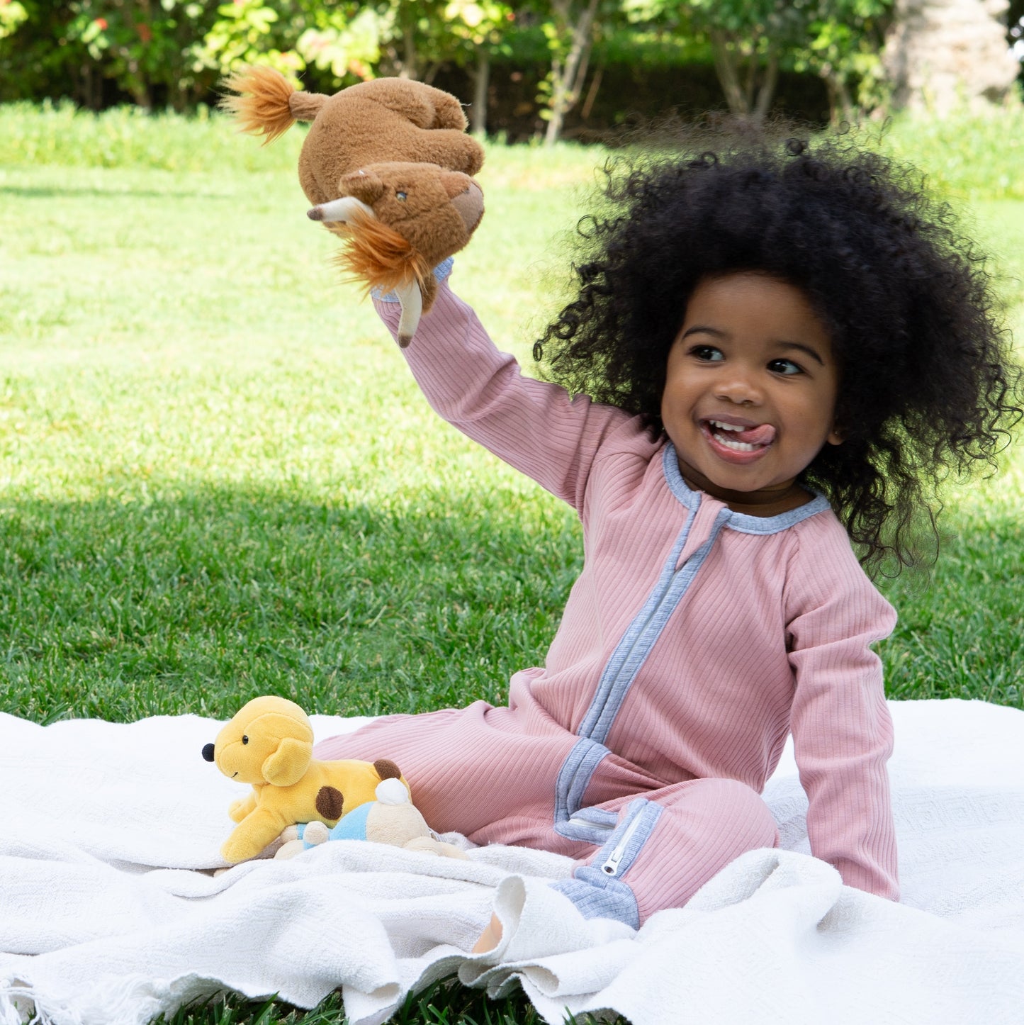 Smart Organic Cotton Zipper Rompers - 2 Pack (Cream & Dusty Pink)